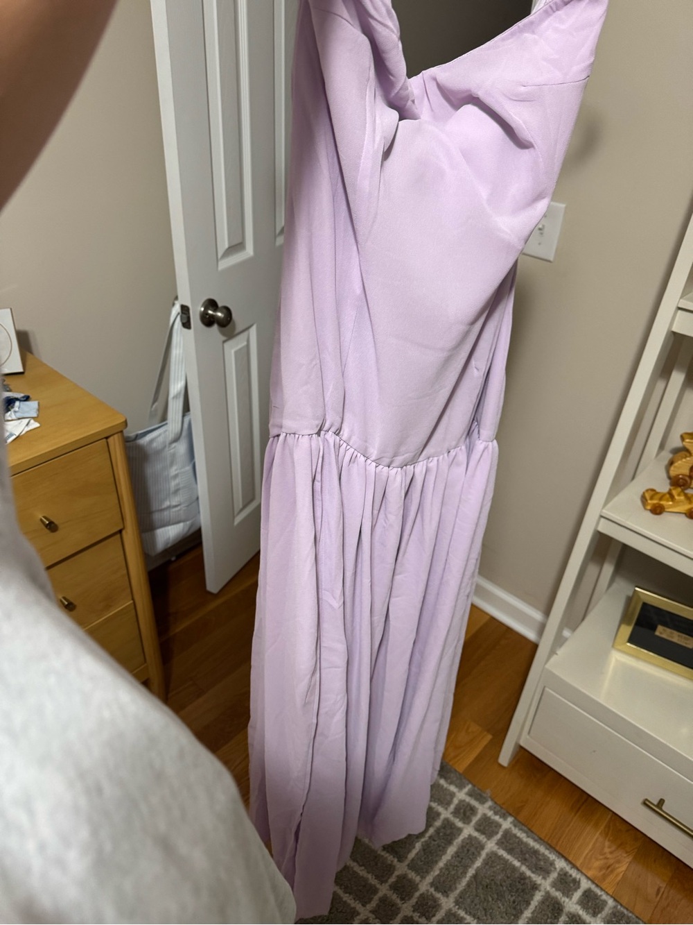 Peppermayo Lilac Strapless Maxi Dress with High Slit - Picture 5 of 6